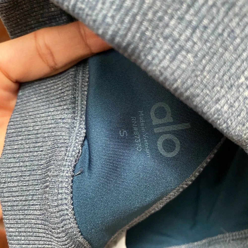 ALO Yoga Blue Cross-Back Sports Bra